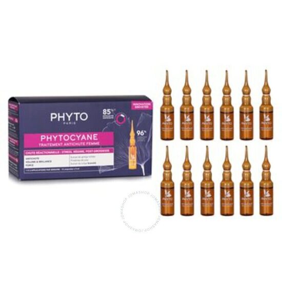 Intensīvs ārstniecības līdzeklis pret matu izkrišanu sievietēm Phyto Phytocyane 12x5 ml